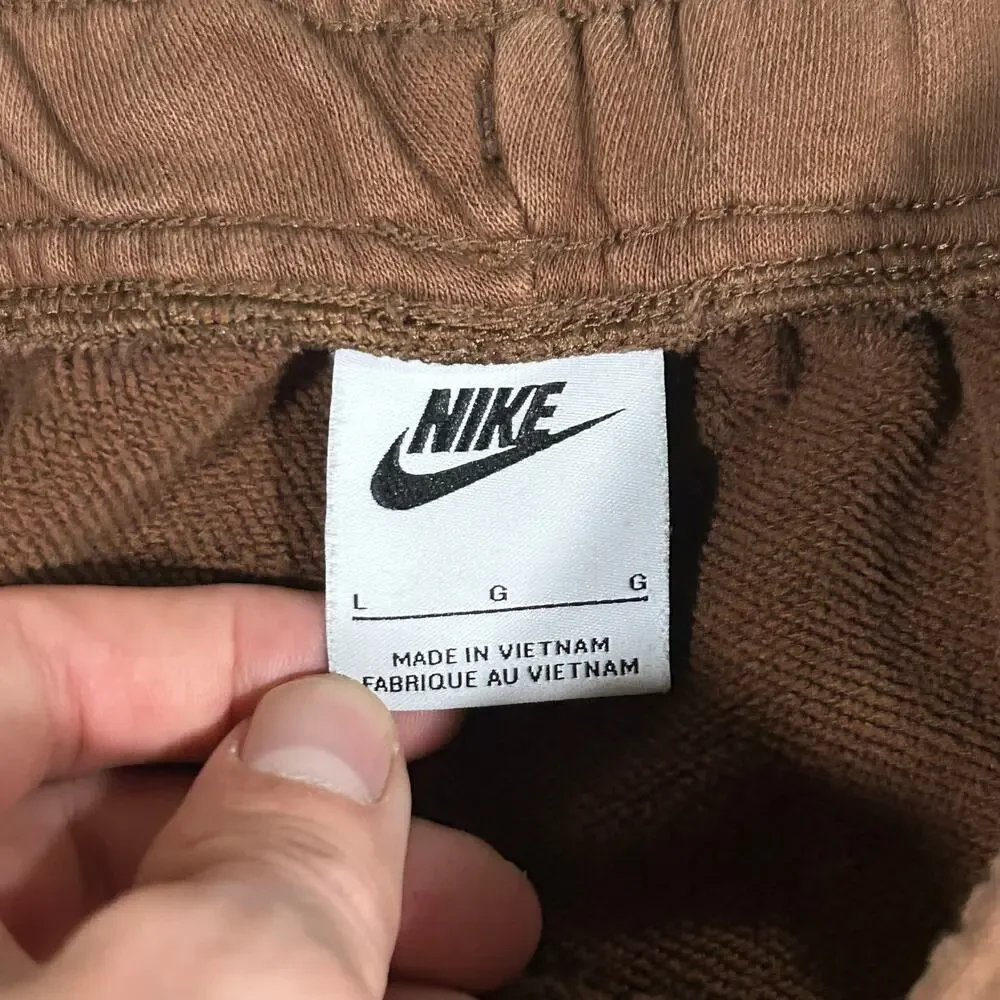 Y2K Nike Air Mid Rise Sweatpants Womens Large Brown Joggers (33x28) Standard Fit